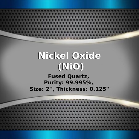 Nickel Oxide (NiO) Sputtering Targets, indium, Purity: 99.9%, Size: 2'', Thickness: 0.125''