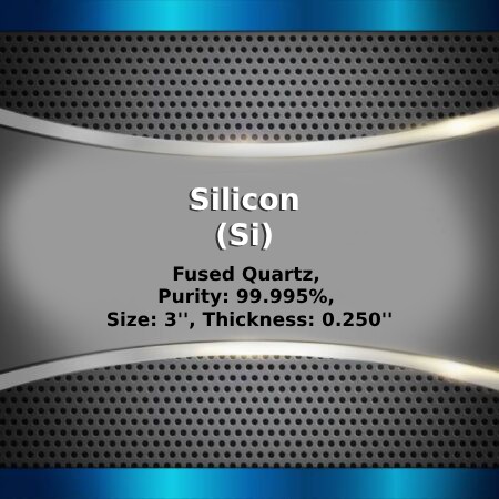 Silicon (Si) Sputtering Targets, undoped, Purity: 99.999%, Size: 3'', Thickness: 0.250''
