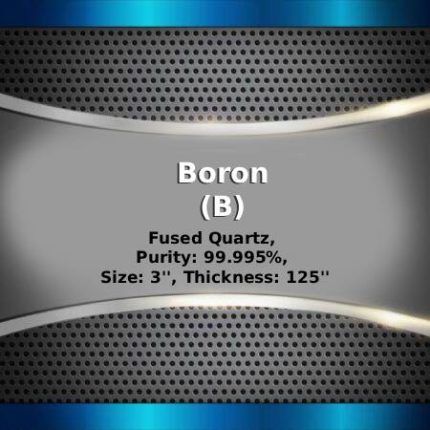 Boron (B) Sputtering Targets, indium, Purity: 99.9%, Size: 3'', Thickness: 0.125''