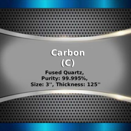 Carbon (C) Sputtering Targets, indium, Purity: 99.999%, Size: 3'', Thickness: 0.125''
