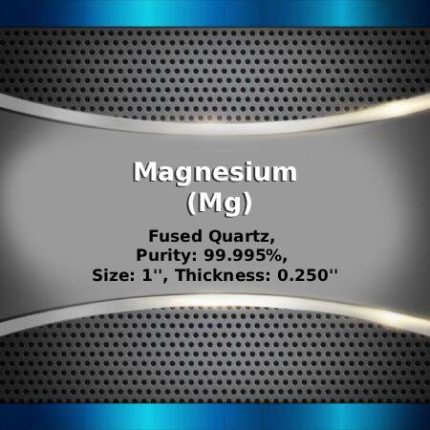Magnesium (Mg) Sputtering Targets, Purity: 99.98%, Size: 1'', Thickness: 0.250''